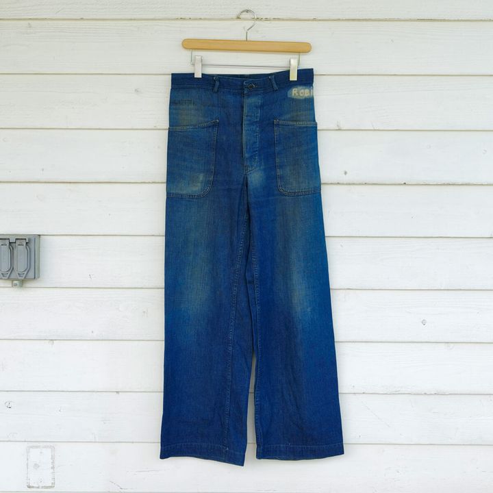 40年代のUSネイビー デニムユーティリティパンツ