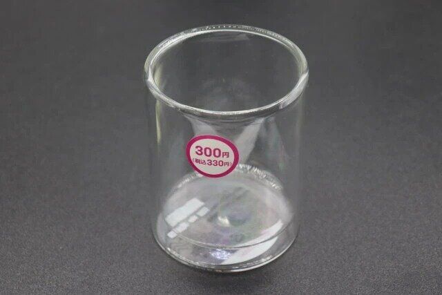 ダイソー ダブルウォールグラス（円柱型 300mL） パッケージ