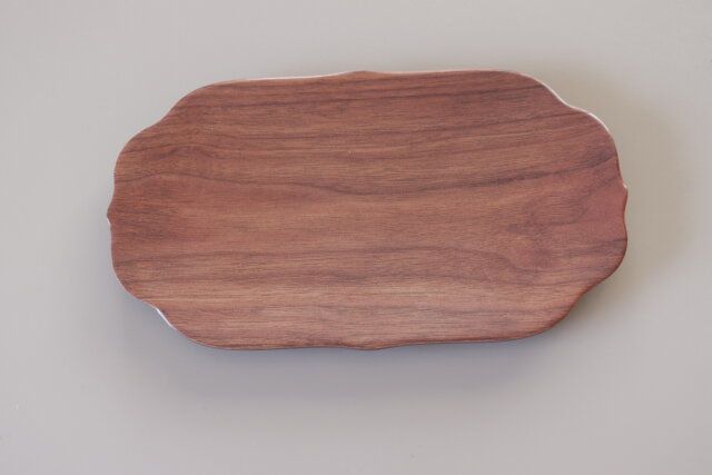 セリア メラミントレーウッド調プレート