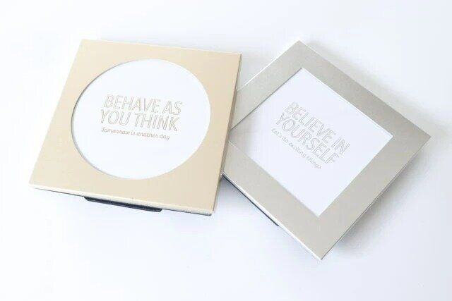 ダイソー アルミフォトフレーム（丸型） アルミフォトフレーム（正方形）