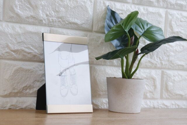 ダイソー アルミフォトフレーム（ハガキ） デザイン