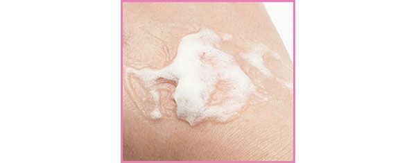 スパオキシデュアルジェル VCプラス使用 肌にのばすと