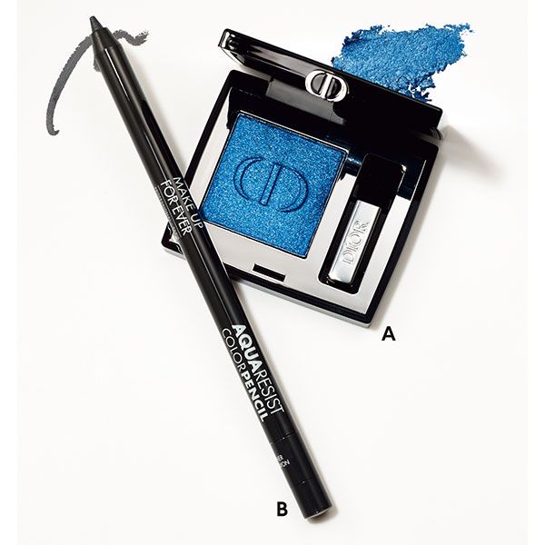 【A】ディオールショウ モノ クルール【B】メイクアップフォーエバー アクアレジスト カラーペンシル