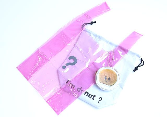 宝島社sweet9月号付録のI’m donut？のクリアトートと保冷巾着とポーチチャーム2
