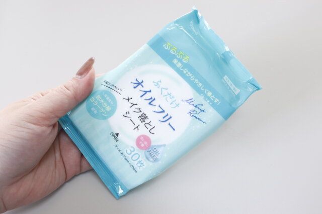 セリア ふくだけオイルフリーメイク落としシート