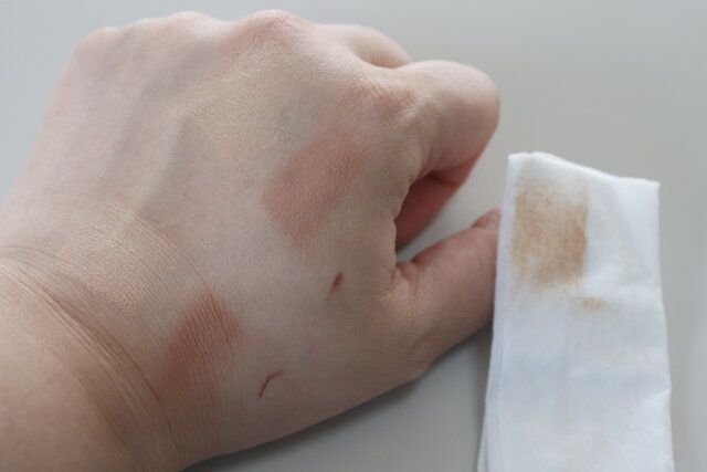 セリア ふくだけオイルフリーメイク落としシート 使用後