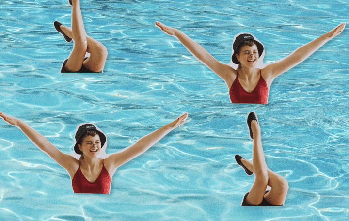 バレエシューズやカゴバッグで上品に。小粋なスイマースタイル【オリンピアンを夢見て。】