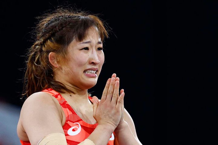 レスリング女子50キロ級、銅メダルを獲得した須崎優衣（C）ロイター