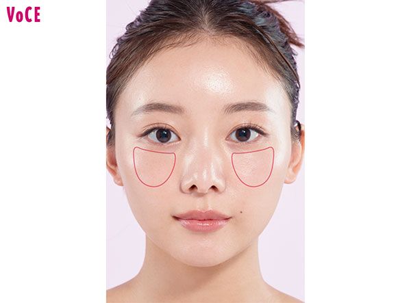 ほうれい線をさけてのせる 稲垣莉生さん