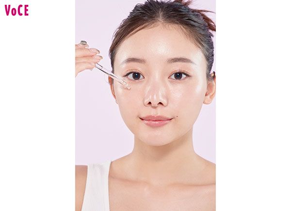 頬を中心に内側に水分をチャージ 稲垣莉生さん