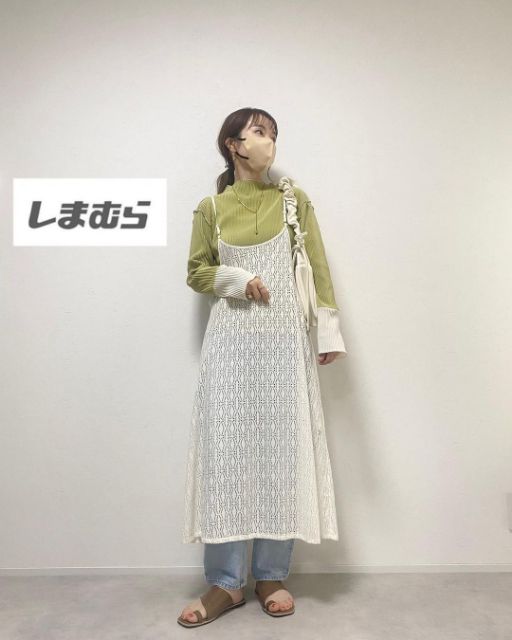 ラッセルキャミOPを着たコーデ