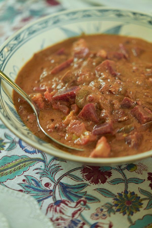 白なす、カリフラワー、ビーツのカレー