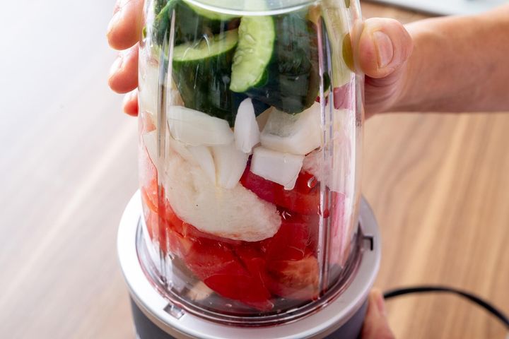 ミキサーで撹拌する