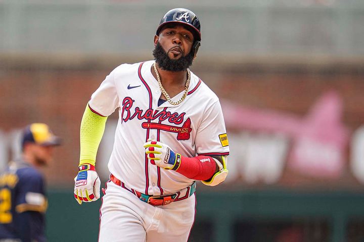 ブレーブスのマルセル・オズナ（C）ロイター／USA TODAY Sports