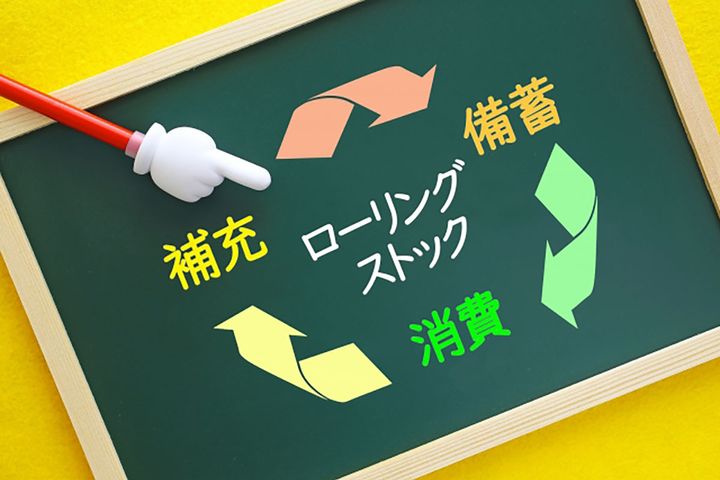 ▲日常生活で消費しながら備蓄するのがローリングストックの考え方。