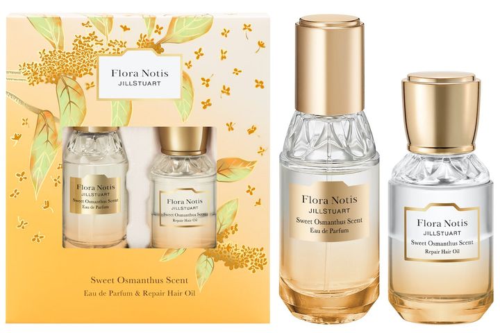 スウィートオスマンサス オードパルファン＆リペアヘアオイル ￥5,390（8月16日より限定発売） ※セット内容／スウィートオスマンサス オードパルファン 20ml、同 リペアヘアオイル 20ml