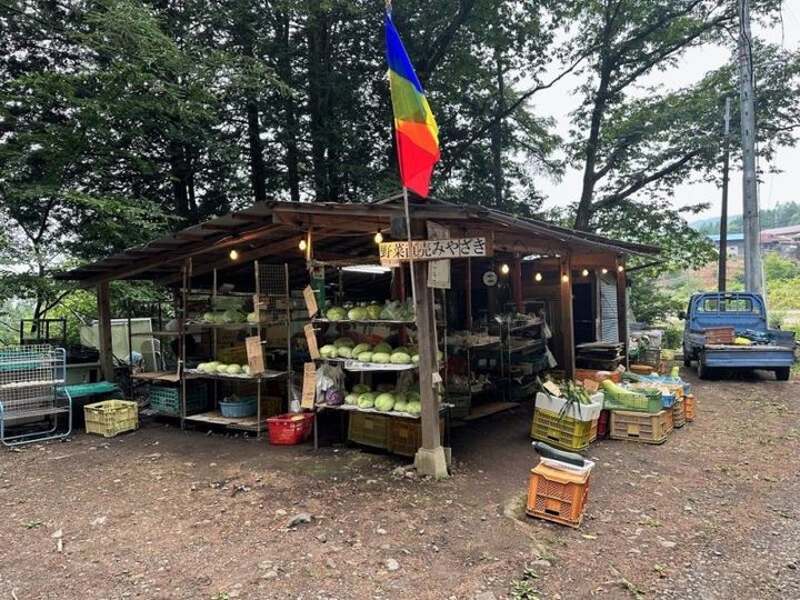 野菜直売所 みやざき 群馬県嬬恋村今井区内、草津から万座方面の日本ロマンチック街道の左手