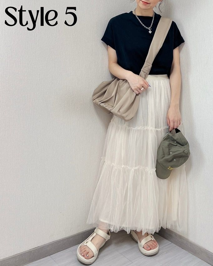 しまむら「チュールティアードスカート」
