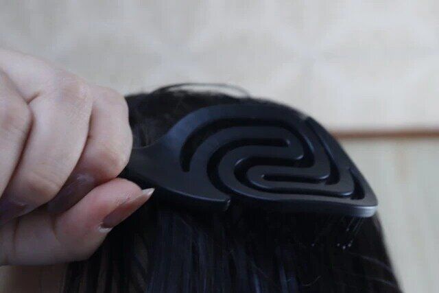 ダイソー 乾きやすいブローブラシ（折りたたみタイプ） 使用例