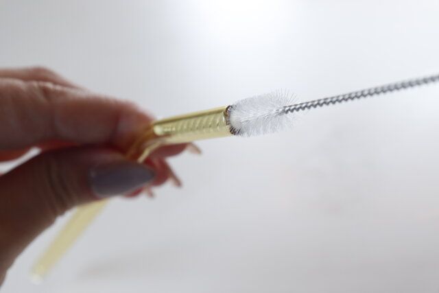 ダイソー ガラスストロー（2本、ブラシ付） ブラシ お手入れ