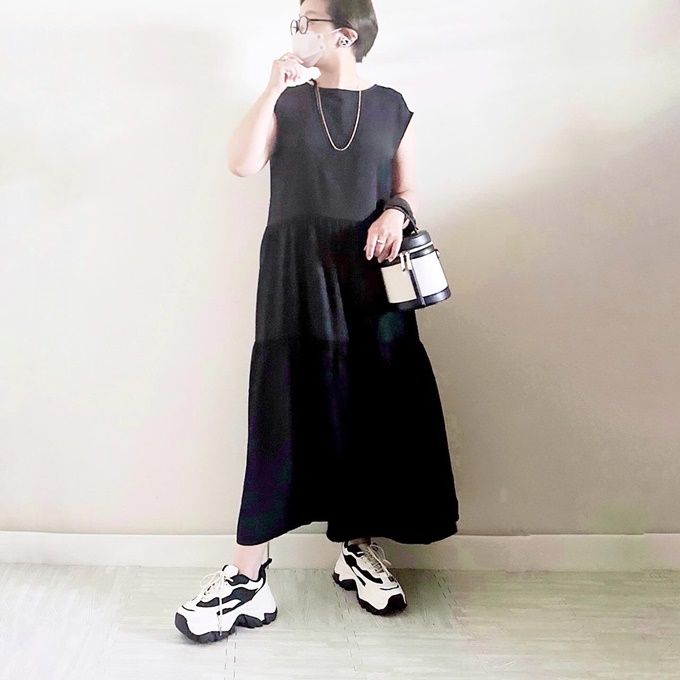 しまむら「ティアードワンピース」