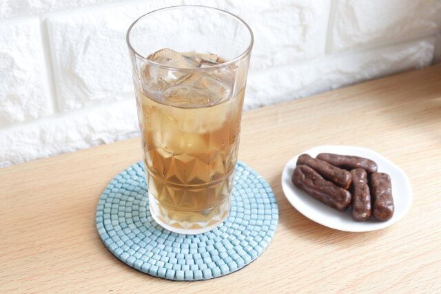 ダイソー 懐かしのソーダグラス（ジオメトリー、約205ml） デザイン 使用例