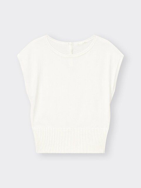 GUのバックボタンセーター