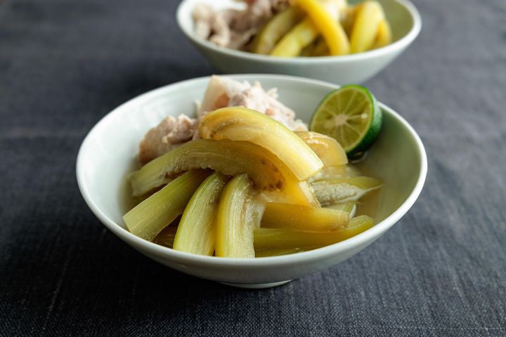 なすと豚肉の柚子胡椒煮