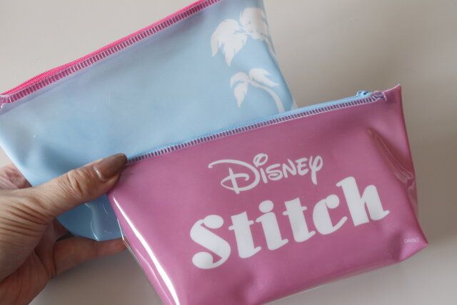 ダイソー 舟型ポーチ（スティッチ） デザイン 2種 裏面