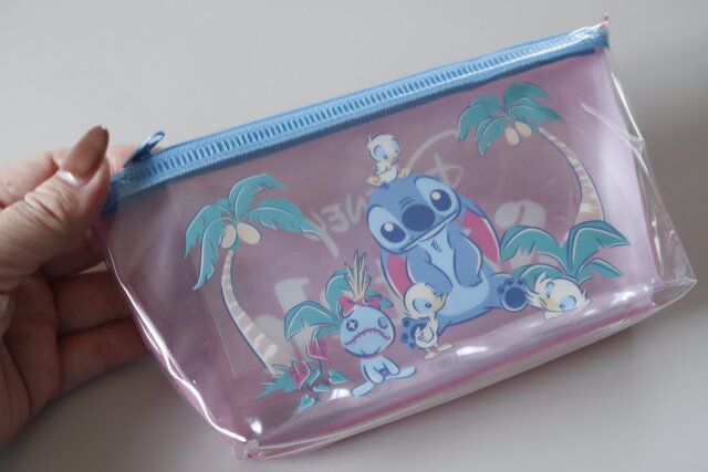 ダイソー 舟型ポーチ（スティッチ） ピンク デザイン