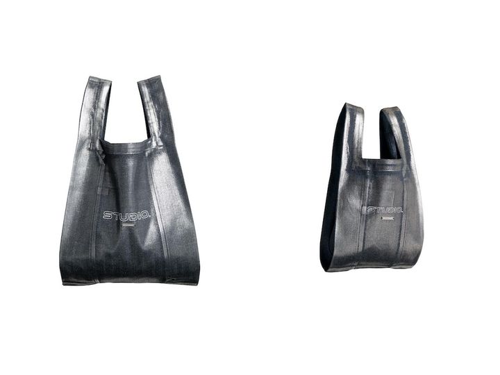画像: 左：COATED DENIM MARCHE BAG MEDIUM（GUNMETAL）¥9,790 Size：Free 右：COATED DENIM MARCHE BAG SMALL（GUNMETAL）¥8,140 Size：Free