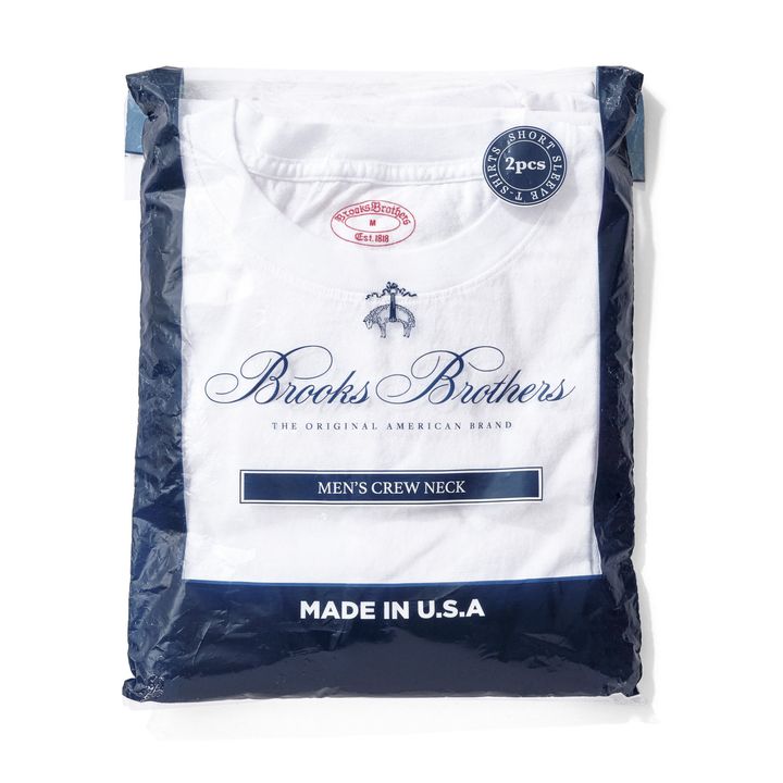 Brooks Brothersのコットン2パッククルーネックTシャツ