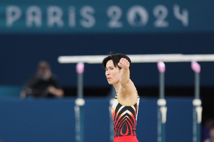 萱和磨選手（2024年7月撮影、時事）