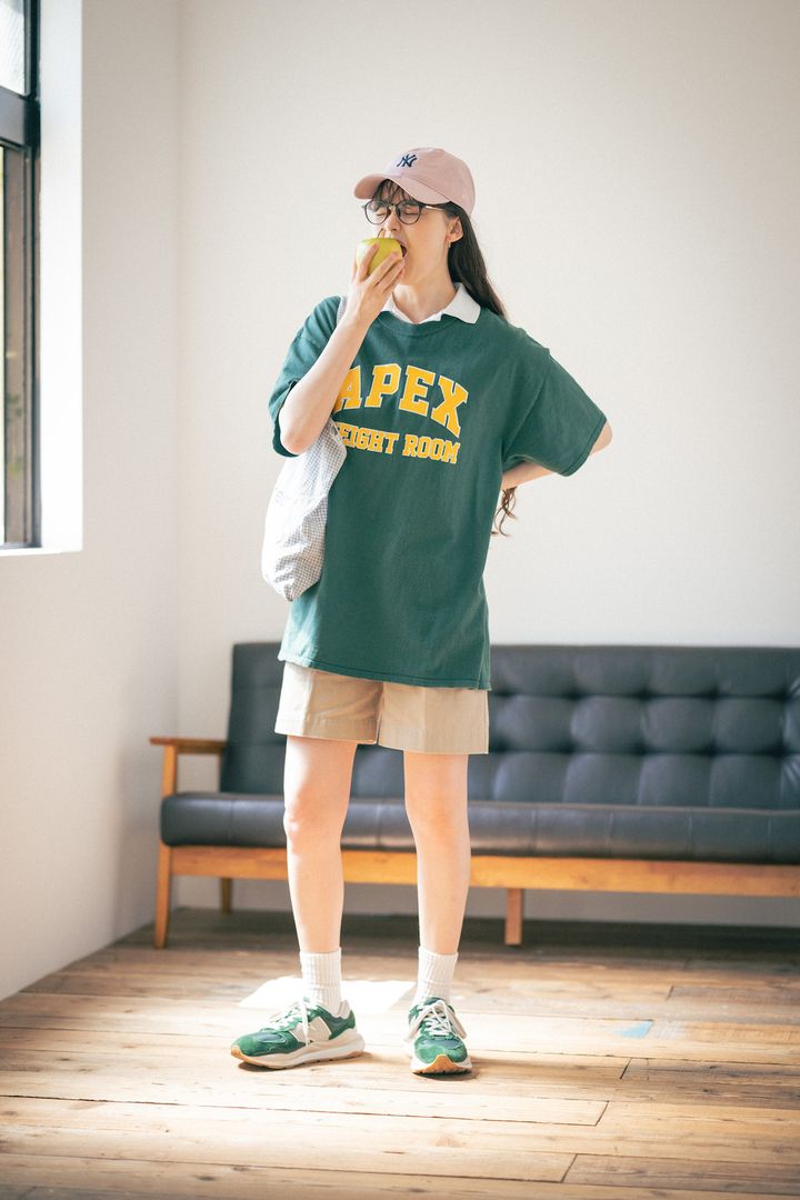 ワザありTシャツコーデ。ポロシャツの襟を見せるだけでグッとこなれる！【FUDGE FRIEND おしゃれさんの毎日コーディネート vol.416｜うさみ】