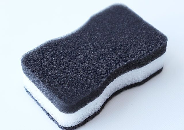 キャンドゥ 泡立ちキッチンスポンジ3PBK×WH