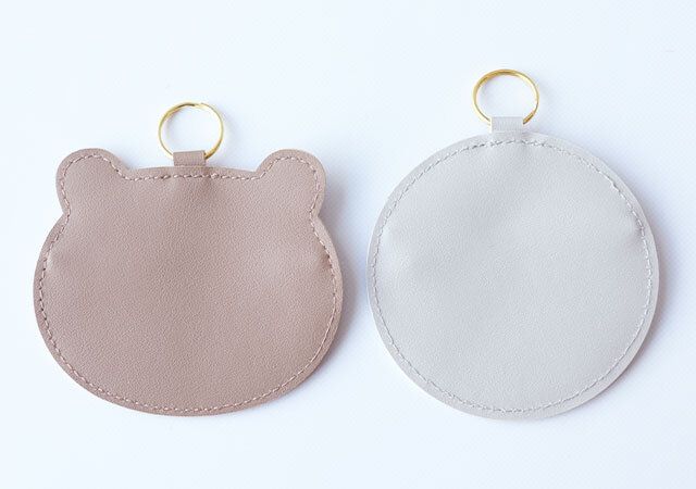 キャンドゥ 合皮コインケースリング付 ベア型 サークル型