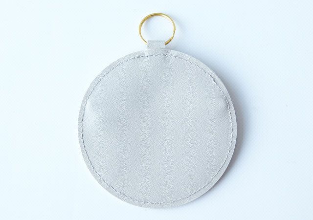 キャンドゥ 合皮コインケースリング付サークル型