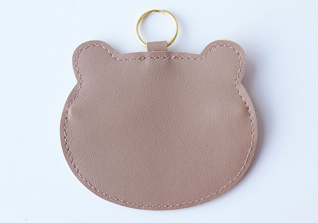 キャンドゥ 合皮コインケースリング付ベア型