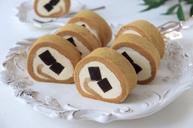 米粉のほうじ茶ロールケーキ カットした物 6個