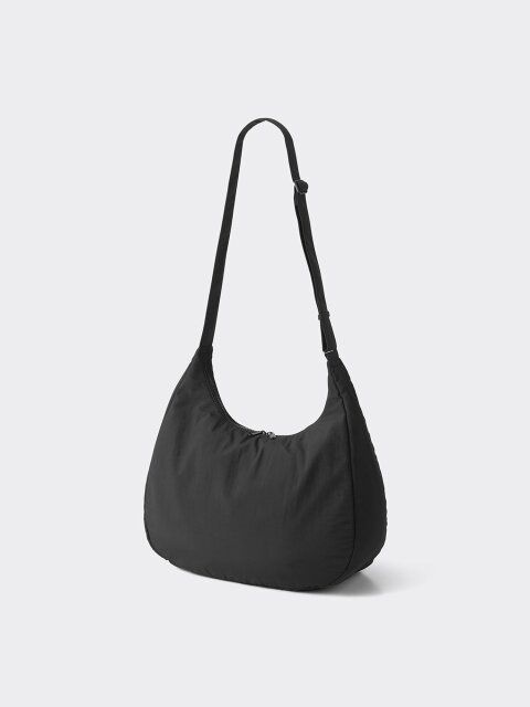 2024gu黒ソフトナイロンラウンドショルダーバッグ
