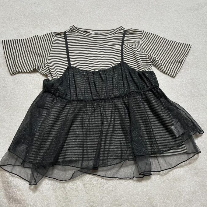 しまむら「ビスチェ＋Tシャツ」