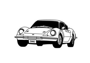 フェラーリ・ディーノのイラスト