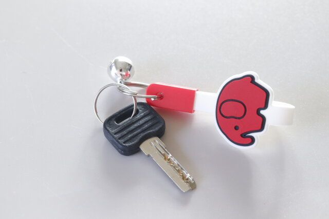 セリア どむぞうくん 自転車キーホルダー