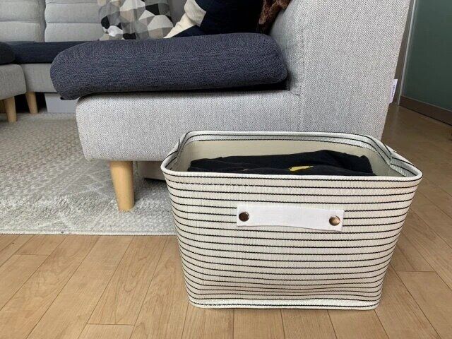 ダイソーのFSCペーパー布収納（カラーBOXサイズ）2