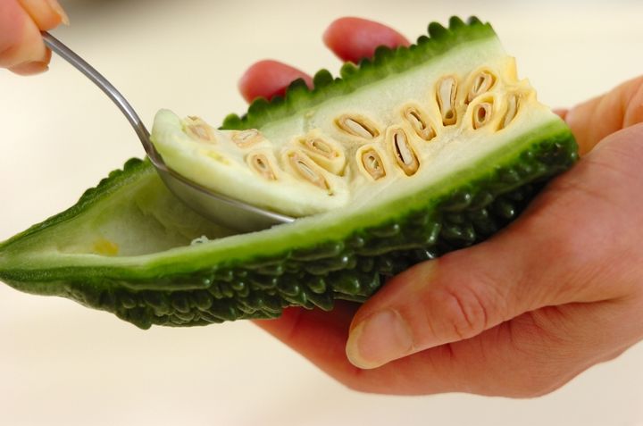 豚肉とゴーヤの夏カレーの下準備1