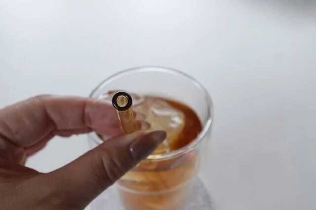 ダイソー ガラスストロー（2本、ブラシ付） 厚み