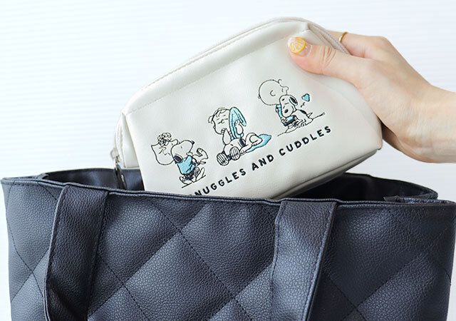 リンネル10月号スヌーピーポーチレザー調付録レビューサイズ感