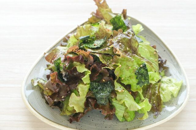 韓国風 レタスナムル 完成