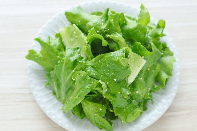 レタスのチーズナムルの完成