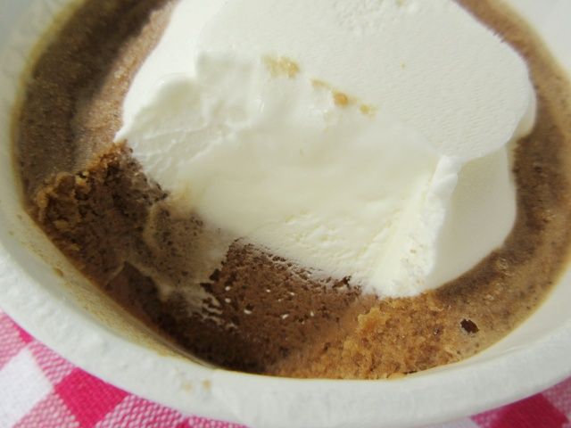 2層になっている紅茶ラテ氷